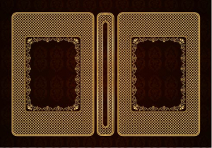 وکتور کادر و حاشیه خطی با طرح شطرنجی طلایی